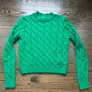 Reserved Cable Knit Jumper in Green